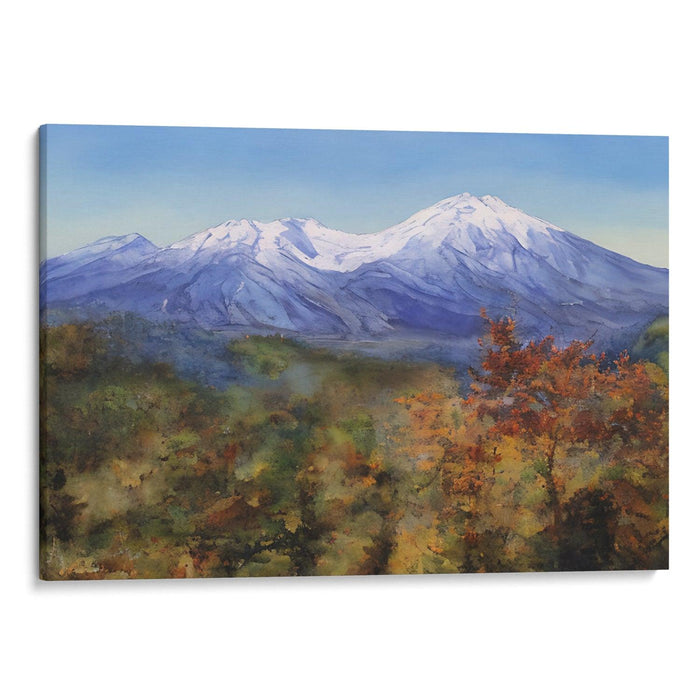 Watercolor Mount St. Helens Print - Canvas Art Print by Kanvah