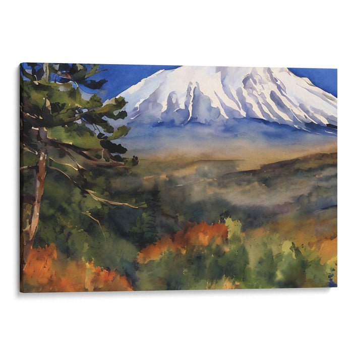 Watercolor Mount St. Helens Print - Canvas Art Print by Kanvah