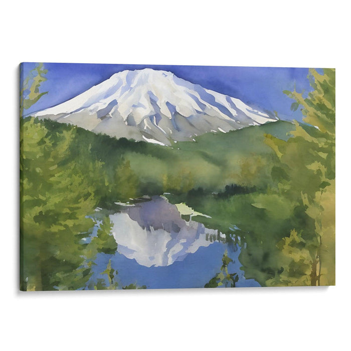 Watercolor Mount St. Helens Print - Canvas Art Print by Kanvah