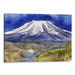 Watercolor Mount St. Helens Print - Canvas Art Print by Kanvah