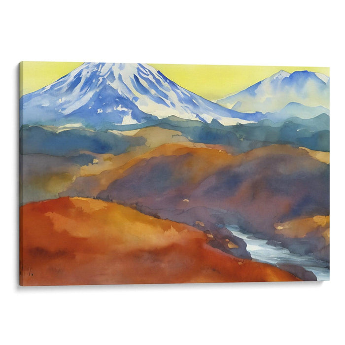 Watercolor Mount St. Helens Print - Canvas Art Print by Kanvah