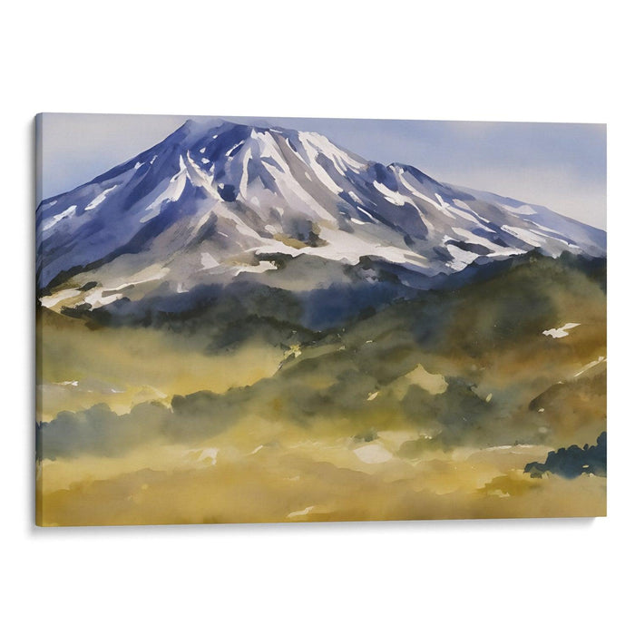 Watercolor Mount St. Helens Print - Canvas Art Print by Kanvah