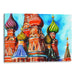 Watercolor St. Basil's Cathedral Print - Canvas Art Print by Kanvah