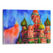 Watercolor St. Basil's Cathedral Print - Canvas Art Print by Kanvah