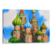 Watercolor St. Basil's Cathedral Print - Canvas Art Print by Kanvah