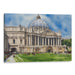 Watercolor Colonnade of St. Peter's Basilica Print - Canvas Art Print by Kanvah