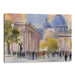 Watercolor Colonnade of St. Peter's Basilica Print - Canvas Art Print by Kanvah