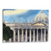 Watercolor Colonnade of St. Peter's Basilica Print - Canvas Art Print by Kanvah