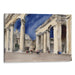 Watercolor Colonnade of St. Peter's Basilica Print - Canvas Art Print by Kanvah