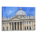 Watercolor Colonnade of St. Peter's Basilica Print - Canvas Art Print by Kanvah