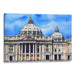 Watercolor Colonnade of St. Peter's Basilica Print - Canvas Art Print by Kanvah