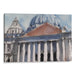 Watercolor Colonnade of St. Peter's Basilica Print - Canvas Art Print by Kanvah