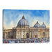 Watercolor Colonnade of St. Peter's Basilica Print - Canvas Art Print by Kanvah