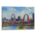 Watercolor St. Louis Arch Print - Canvas Art Print by Kanvah