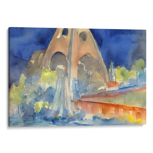 Watercolor St. Louis Arch Print - Canvas Art Print by Kanvah