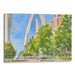 Watercolor St. Louis Arch Print - Canvas Art Print by Kanvah