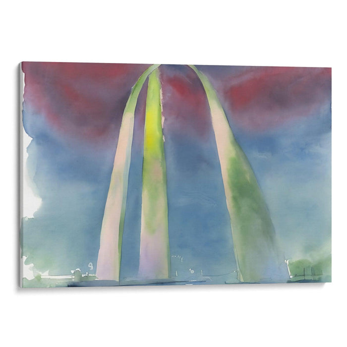 Watercolor St. Louis Arch Print - Canvas Art Print by Kanvah