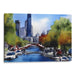 Watercolor Willis Tower Print - Canvas Art Print by Kanvah