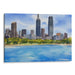 Watercolor Willis Tower Print - Canvas Art Print by Kanvah