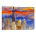 Watercolor Willis Tower Print - Canvas Art Print by Kanvah