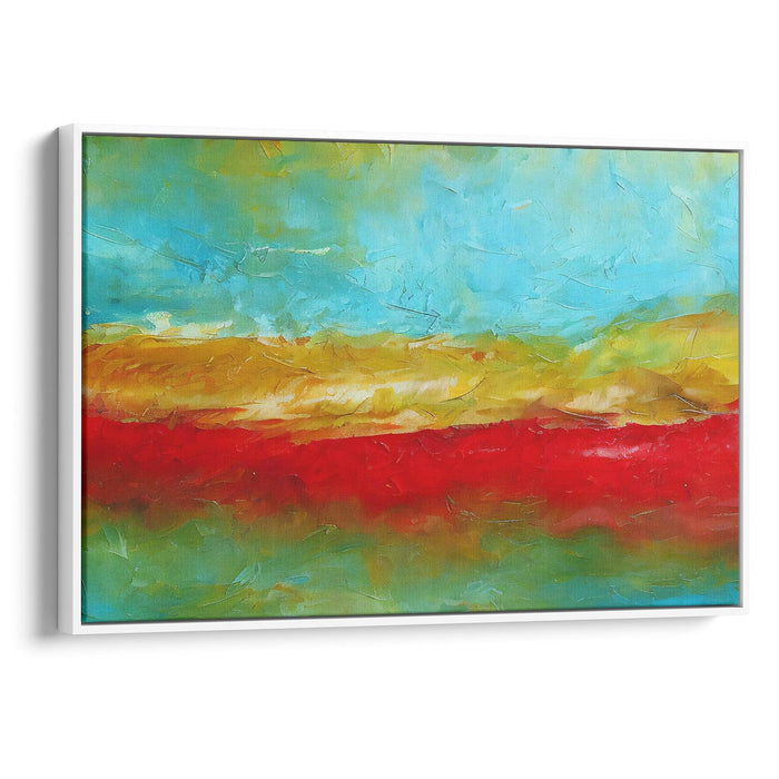 Abstract Rocky Mountains Print - Canvas Art Print by Kanvah