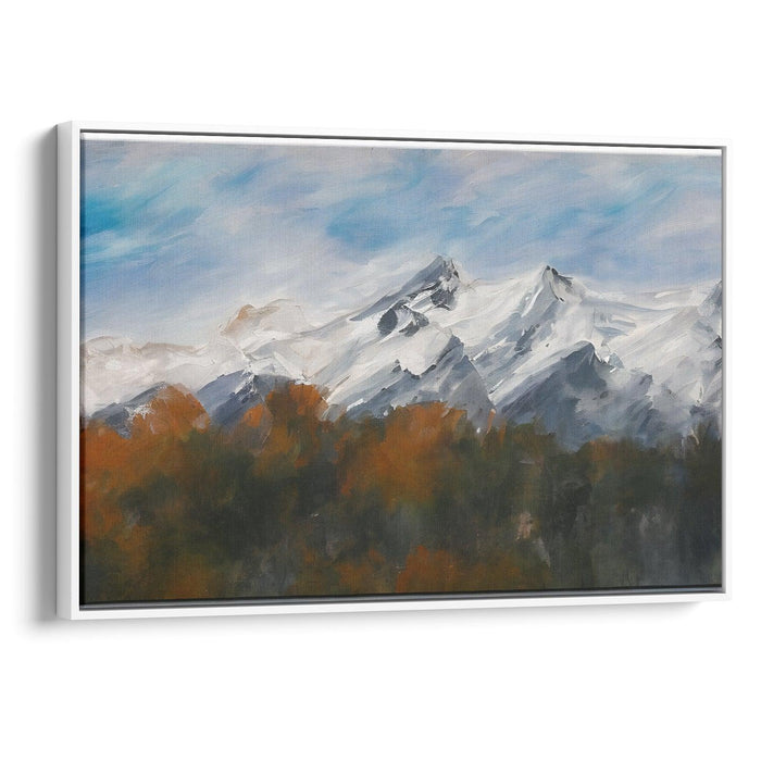 Abstract Rocky Mountains Print - Canvas Art Print by Kanvah