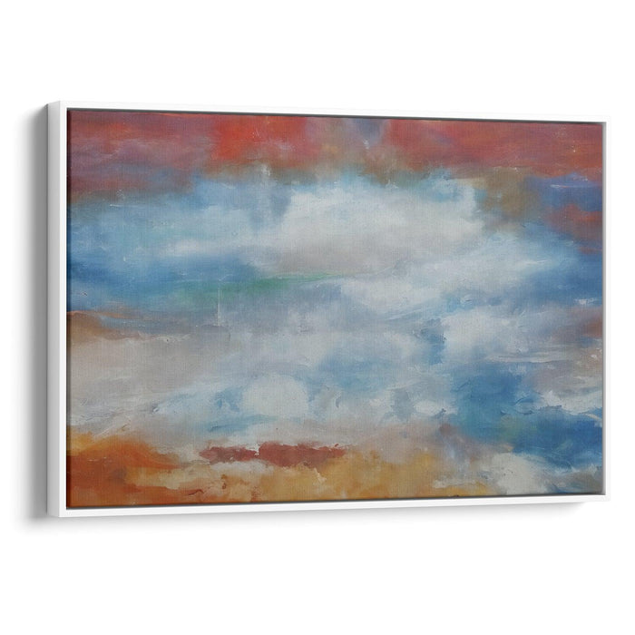 Abstract Rocky Mountains Print - Canvas Art Print by Kanvah