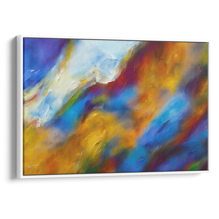 Abstract Rocky Mountains Print - Canvas Art Print by Kanvah