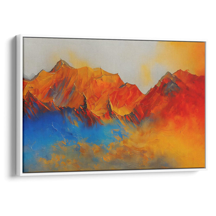 Abstract Rocky Mountains Print - Canvas Art Print by Kanvah