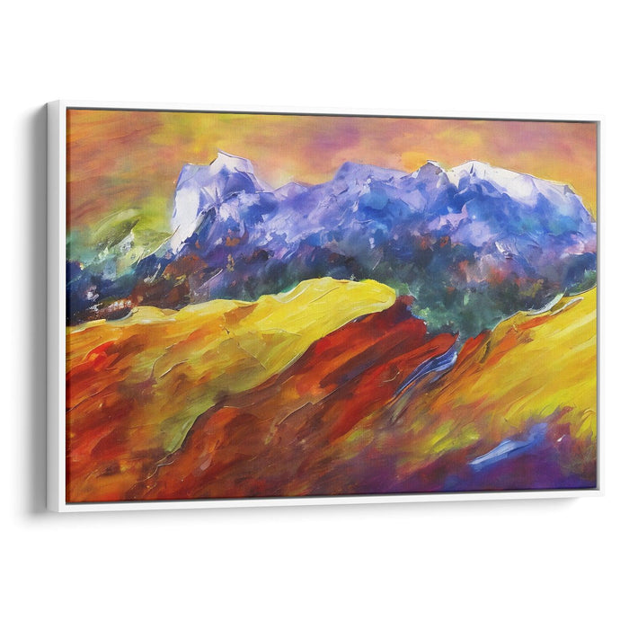 Abstract Rocky Mountains Print - Canvas Art Print by Kanvah