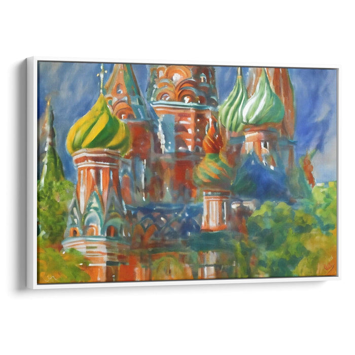 Abstract St. Basil's Cathedral Print - Canvas Art Print by Kanvah