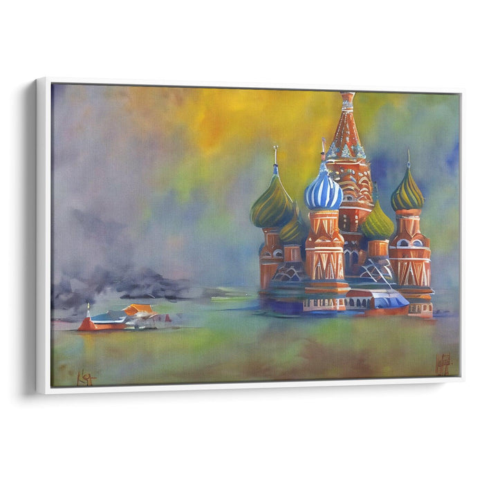 Abstract St. Basil's Cathedral Print - Canvas Art Print by Kanvah