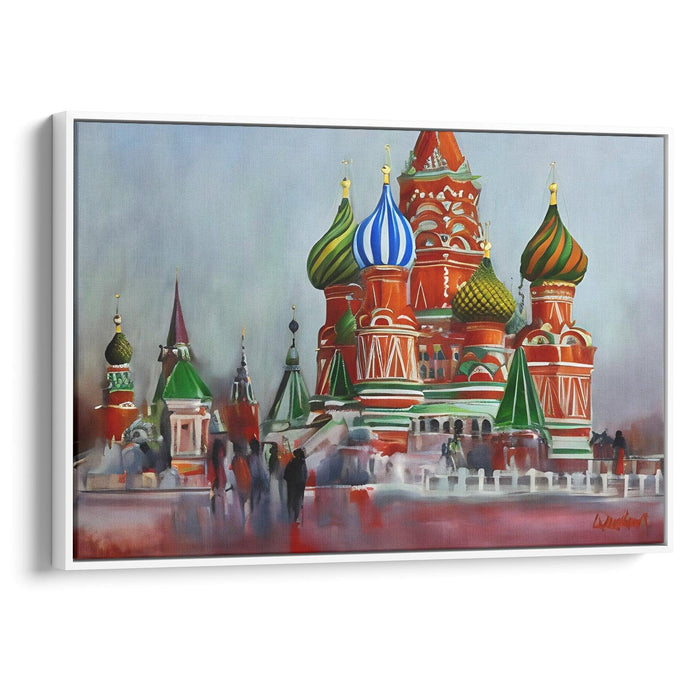 Abstract St. Basil's Cathedral Print - Canvas Art Print by Kanvah