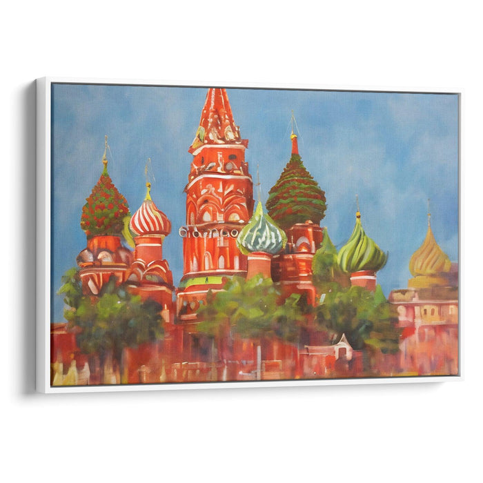 Abstract St. Basil's Cathedral Print - Canvas Art Print by Kanvah