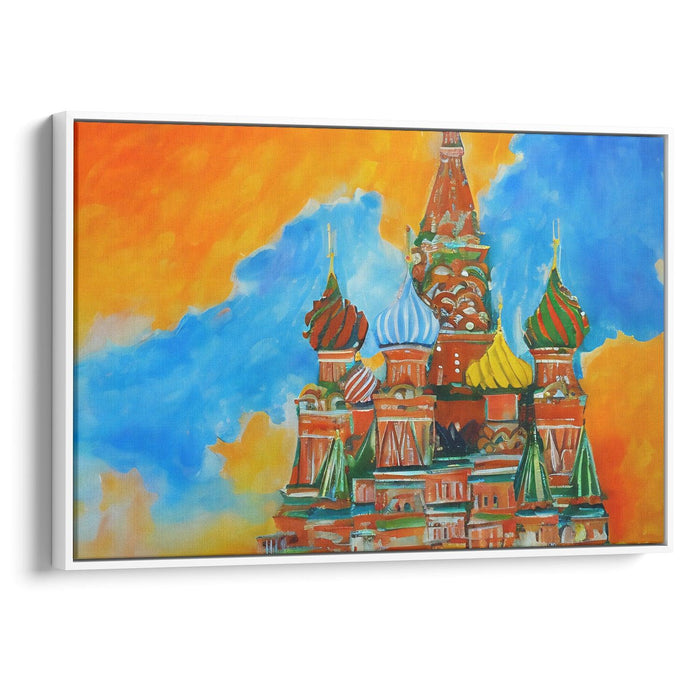 Abstract St. Basil's Cathedral Print - Canvas Art Print by Kanvah