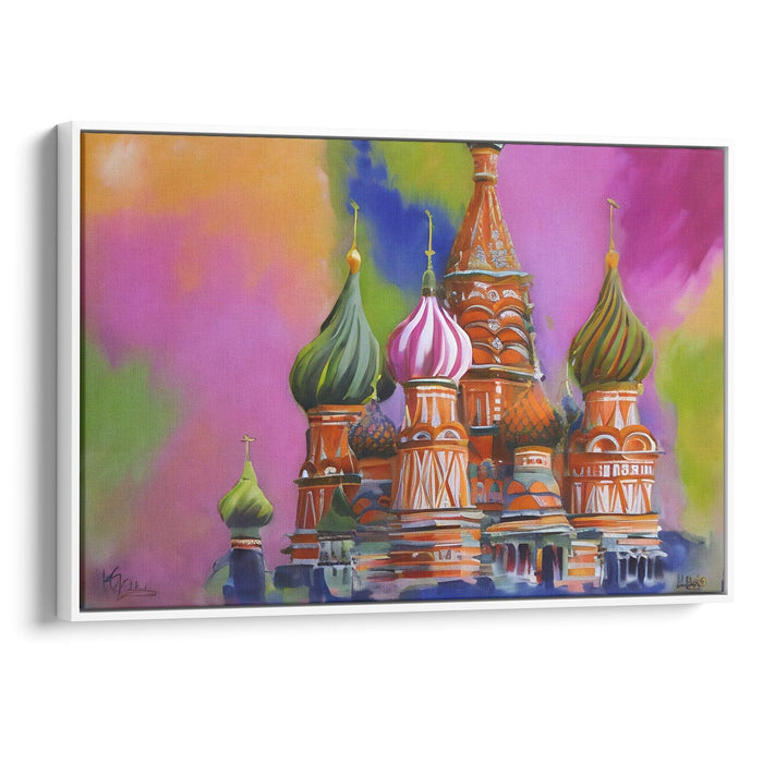 Abstract St. Basil's Cathedral Print - Canvas Art Print by Kanvah