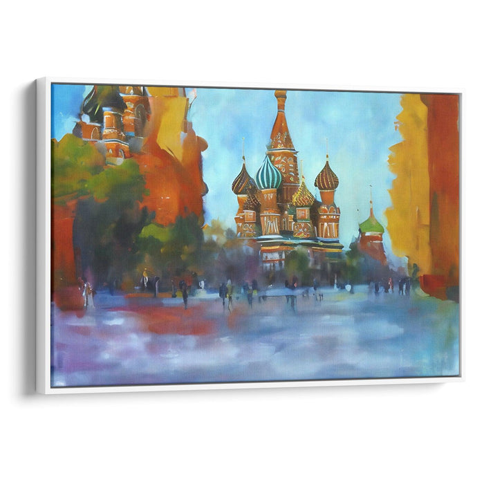 Abstract St. Basil's Cathedral Print - Canvas Art Print by Kanvah