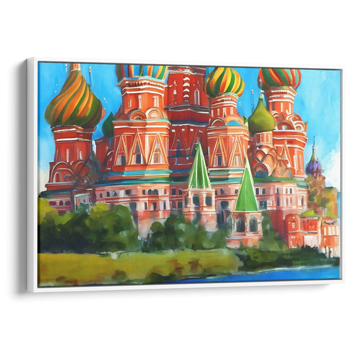 Abstract St. Basil's Cathedral Print - Canvas Art Print by Kanvah