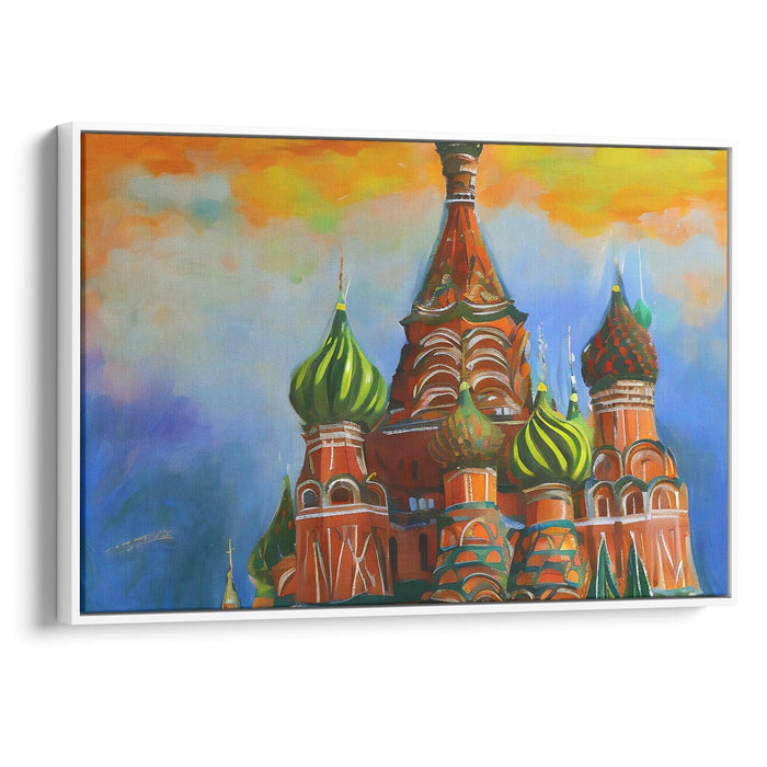 Abstract St. Basil's Cathedral Print - Canvas Art Print by Kanvah