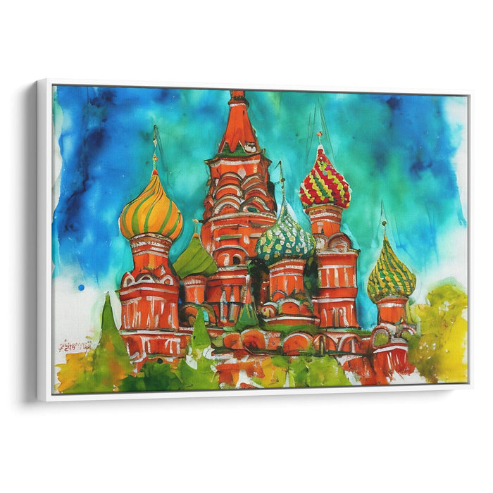 Abstract St. Basil's Cathedral Print - Canvas Art Print by Kanvah