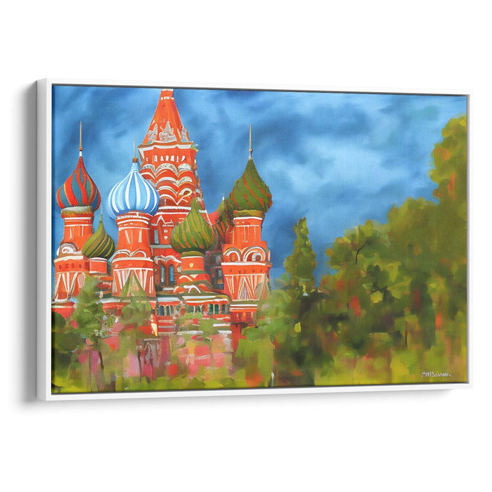 Abstract St. Basil's Cathedral Print - Canvas Art Print by Kanvah