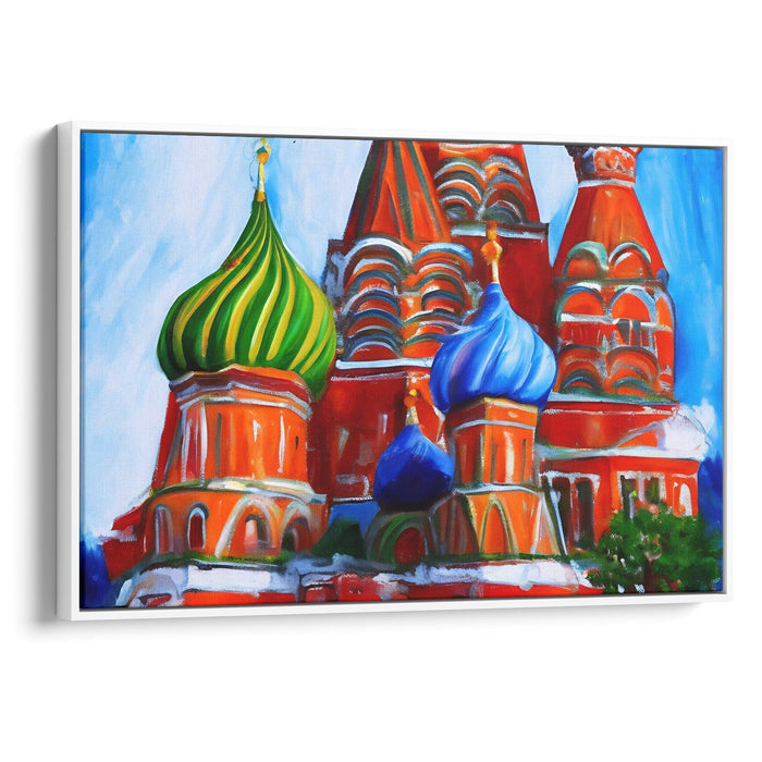 Abstract St. Basil's Cathedral Print - Canvas Art Print by Kanvah