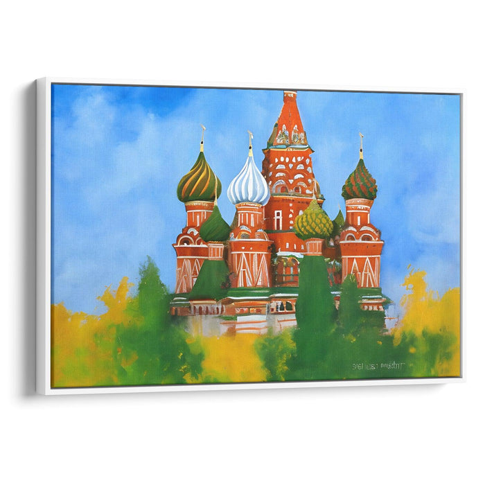 Abstract St. Basil's Cathedral Print - Canvas Art Print by Kanvah