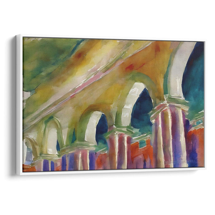 Abstract Colonnade of St. Peter's Basilica Print - Canvas Art Print by Kanvah