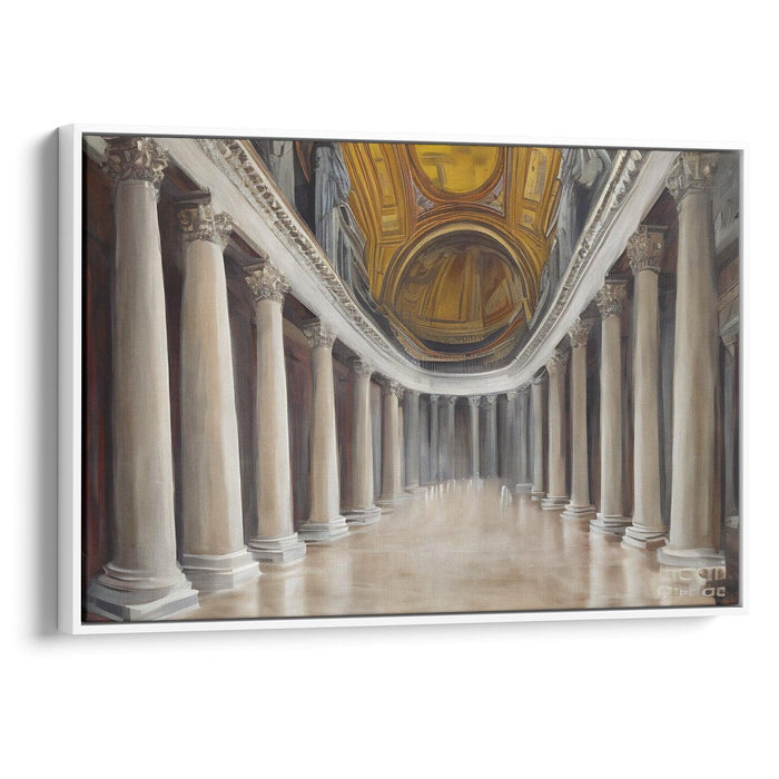 Abstract Colonnade of St. Peter's Basilica Print - Canvas Art Print by Kanvah