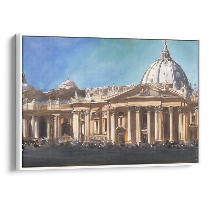 Abstract Colonnade of St. Peter's Basilica Print - Canvas Art Print by Kanvah