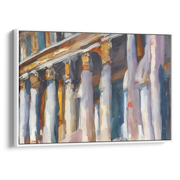 Abstract Colonnade of St. Peter's Basilica Print - Canvas Art Print by Kanvah