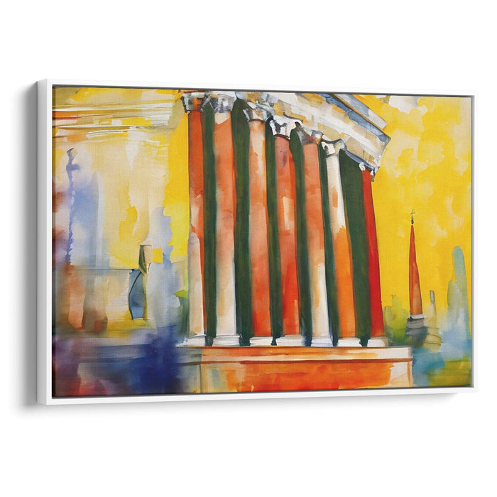 Abstract Colonnade of St. Peter's Basilica Print - Canvas Art Print by Kanvah