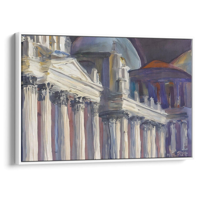 Abstract Colonnade of St. Peter's Basilica Print - Canvas Art Print by Kanvah