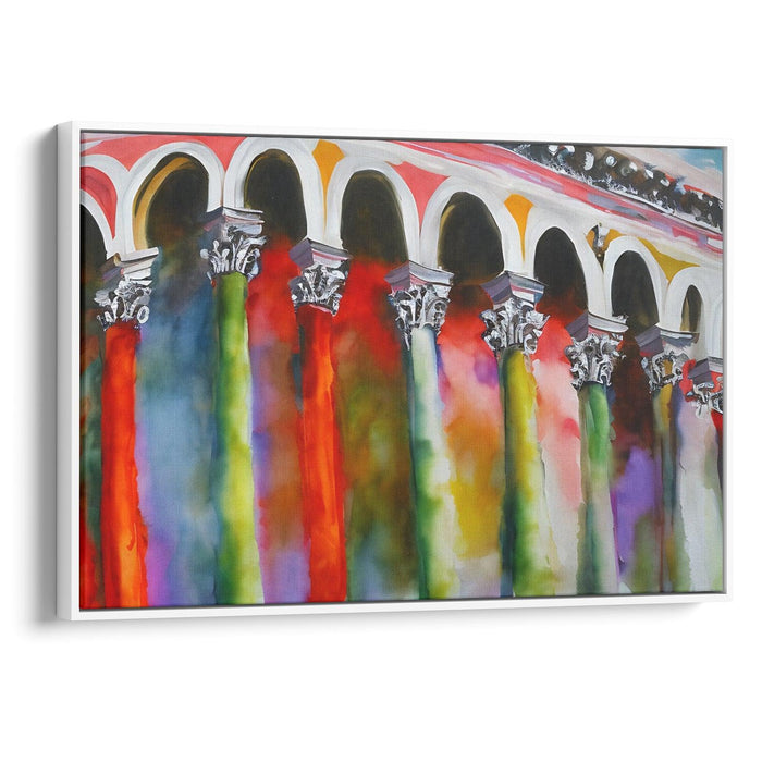 Abstract Colonnade of St. Peter's Basilica Print - Canvas Art Print by Kanvah